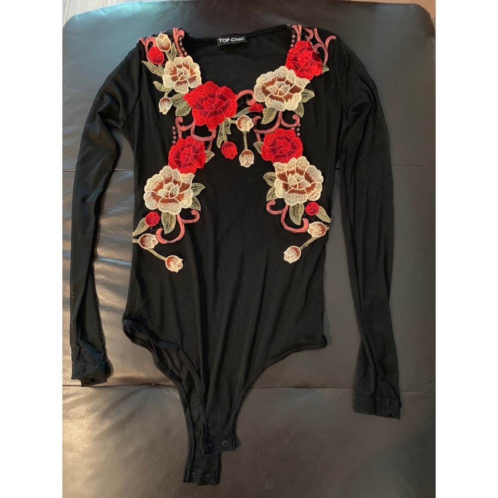 Never worn - Mesh floral bodysuit